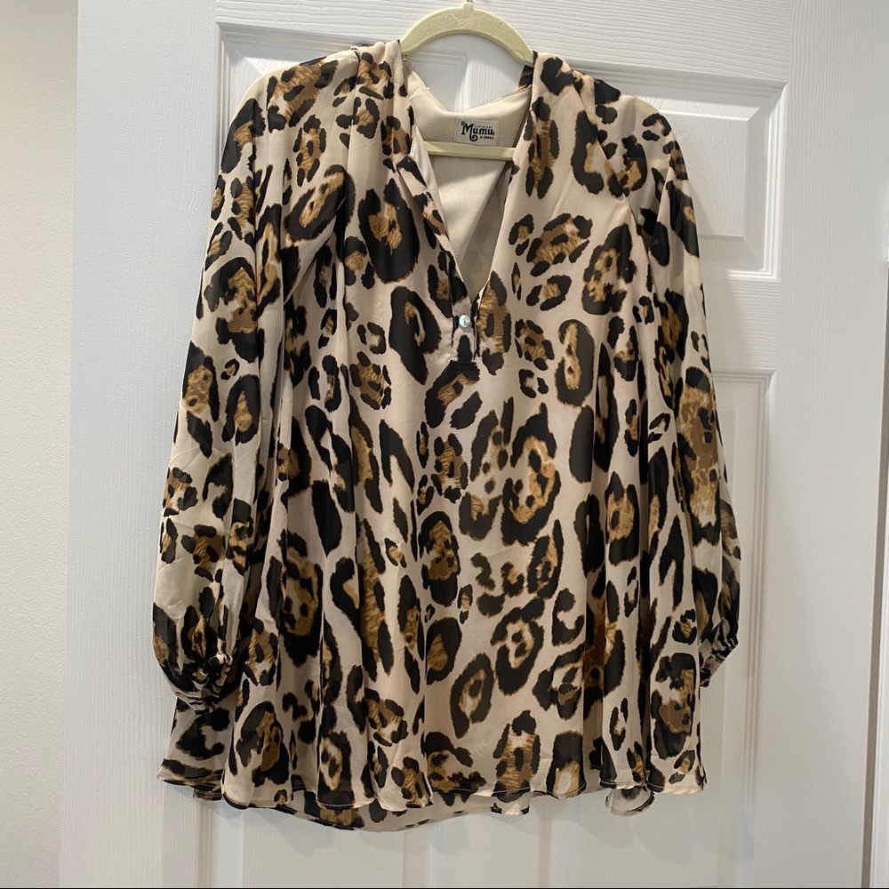 Show me your mumu leopard mini dress xs